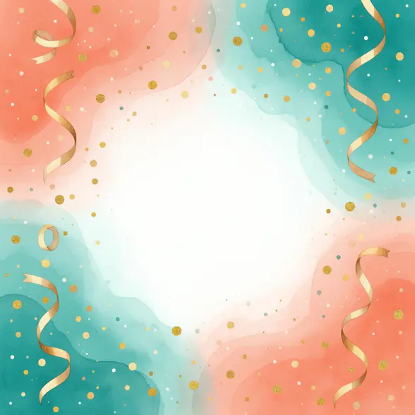 Watercolour birthday illustration with soft pinks and warm tones