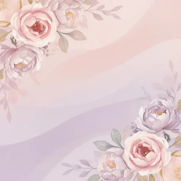 Watercolour peonies in soft pinks and purples for Mother's Day